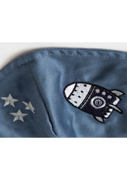 Space Pamuklu Çocuk Maske 4-12 Yaş Indigo fiyatları