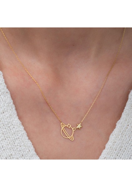 Gümüş 925 Ayar Gezegen Kolye fiyatları