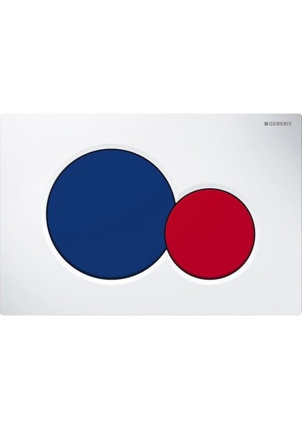 Kumanda Kapağı Sigma 01 - Çift Basmalı Beyaz/mavi-Kırmızı