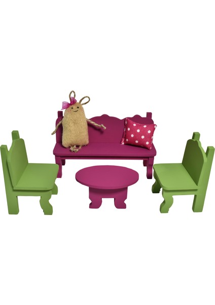 Montessori El Yapımı Oyuncak Sehpalı Takım