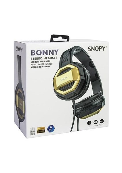 SN-101 BONNY Gold PCTelefon Mikrofonlu Kulaklık