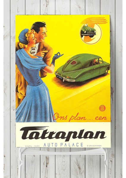 Vintage Araba Posteri 40 x 60 cm