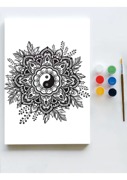 Mandala Tuval Kanvas Tablo Boyama Hobi Seti 40 x 60 cm