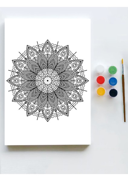 Mandala Tuval Kanvas Tablo Boyama Hobi Seti 1 40 x 60 cm