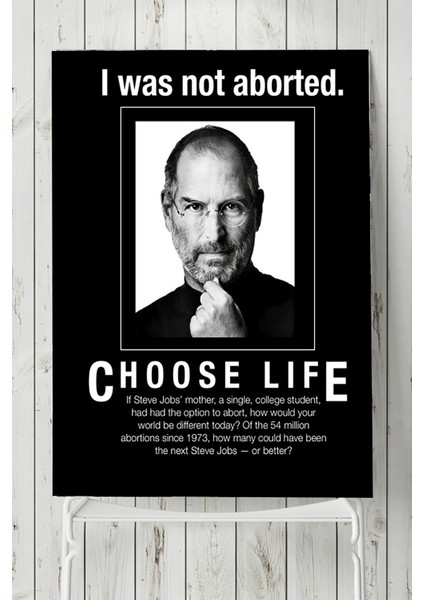 Choose Life Steve jobs Girişimcilik Posteri 40 x 60 cm