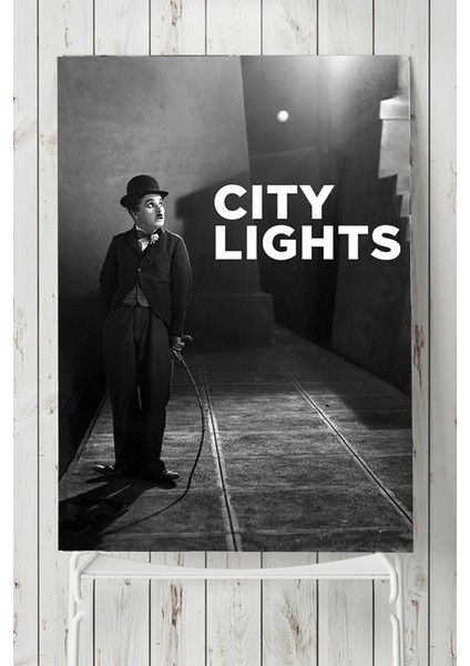 City Lights-Şehir Işıkları Charlie Chaplin Film Afişi Poster 40 x 60 cm