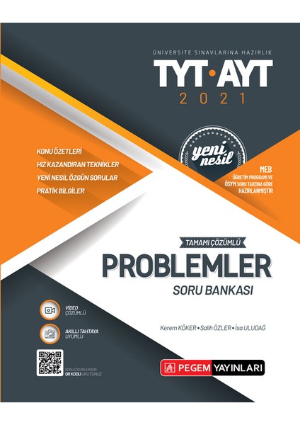 Pegem Akademi Yayıncılık TYT - AYT Tamamı Çözümlü Problemler Soru Bankası