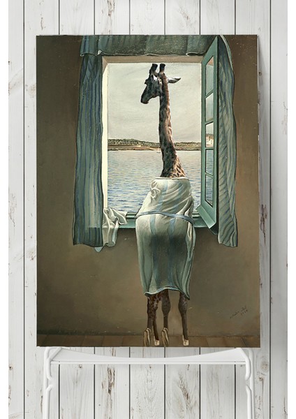 Yalnız Zürafa Sanatsal Poster 40 x 60 cm