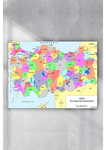 Türkiye Haritası Eğitim Posteri 40 x 60 cm