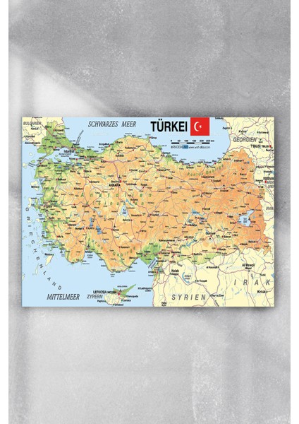 Türkiye Haritası Eğitim Posteri 40 x 60 cm