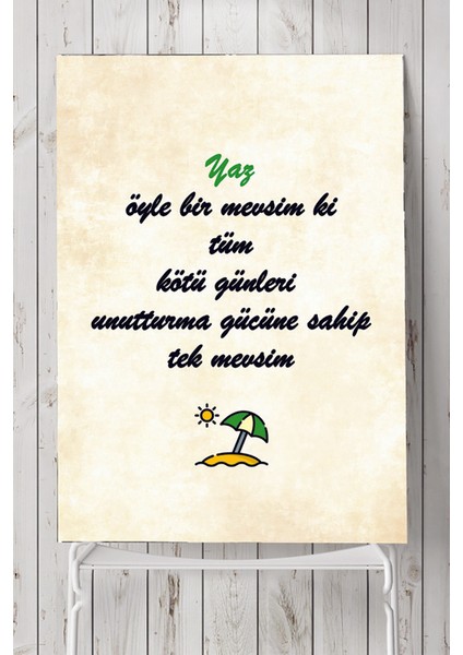 Yaz Motivasyon Poster 40 x 60 cm