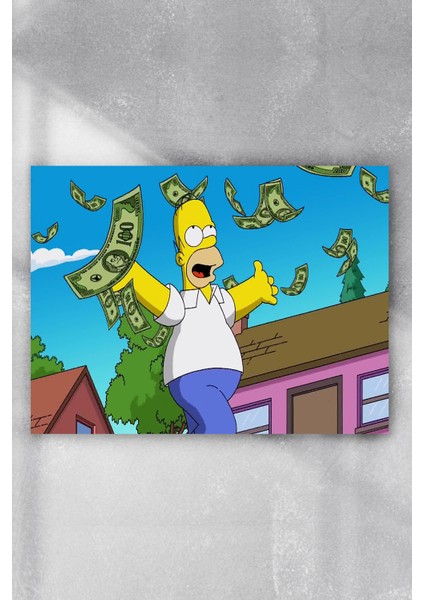 Homer Simpsons Çalışması Girişimcilik Poster 40 x 60 cm