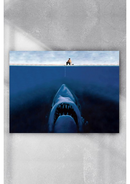 Köpek Balığı Eğlenceli Mizahi Poster 40 x 60 cm