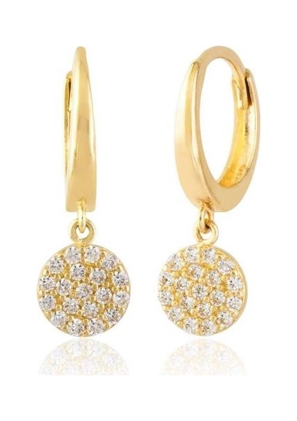 Taşlı Altın Küpe