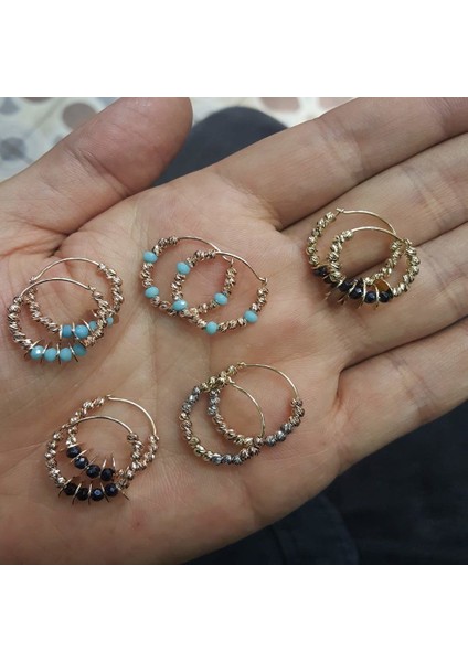 Dorikalı Altın Küpe Firuze Taşlı fiyatları