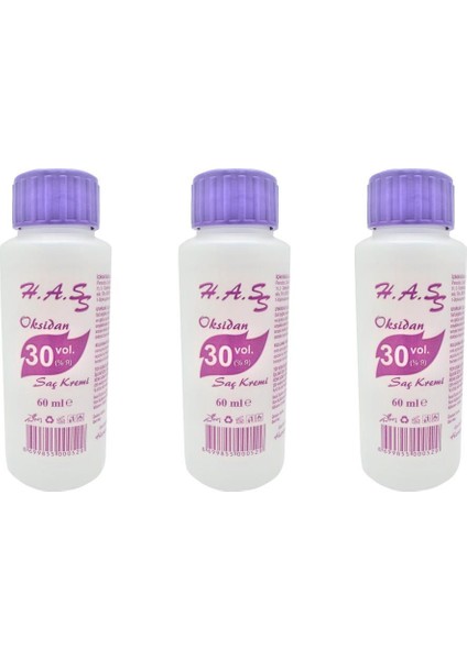 Oksidan Peroksit 30 Volüm (%9) 60 Ml. X 3