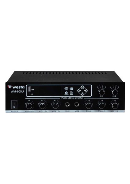 Wm-605U Hat Trafolu 2 Bölgeli 100W Power Mikser