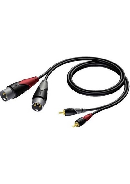 Cla701 Çift Erkek Rca Jack - Çift Erkek Xlr Jacklı Ses Kablosu - 3 Metre