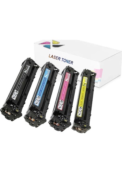 inkwell 125A-CB540A-CB541A-CB542A- CB543A Color Laserjet CM1312n 1 Set Muadil Toner 2200 Sayfa Renkli