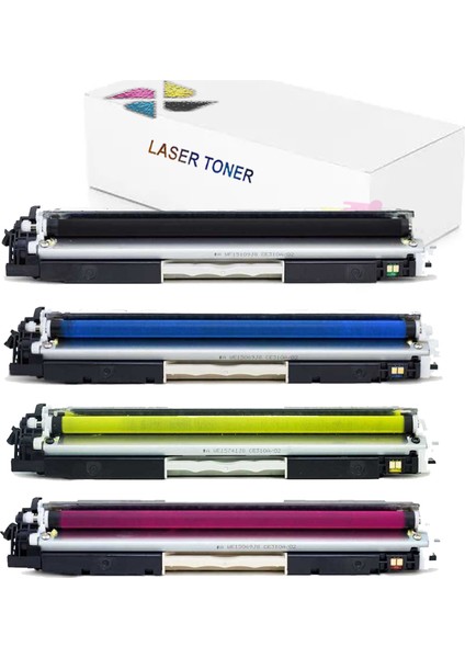 inkwell HP 130A-CF350A-CF351A-CF352A-CF353A HP ColorLaserjet Pro CZ165A 1 SetMuadil Toner 1300 Sayfa Renkli