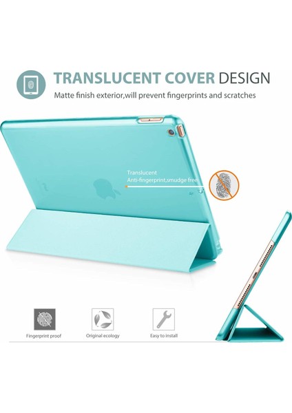 Fujimax Apple ipad 8. Nesil 10.2 inç A2428 A2429 A2430 A2270 Seri Uyku Modlu Sert P.C Yatay Standlı Smart Kılıf