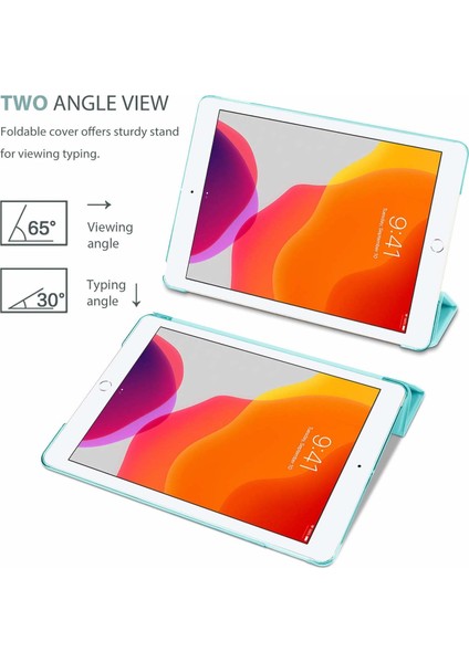 Fujimax Apple ipad 8. Nesil 10.2 inç A2428 A2429 A2430 A2270 Seri Uyku Modlu Sert P.C Yatay Standlı Smart Kılıf