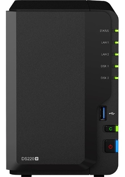 SYNOLOGY DS220+ 2 YUVALI KİŞİSEL BULUT NAS SİSTEMİ (DİSKSİZ)