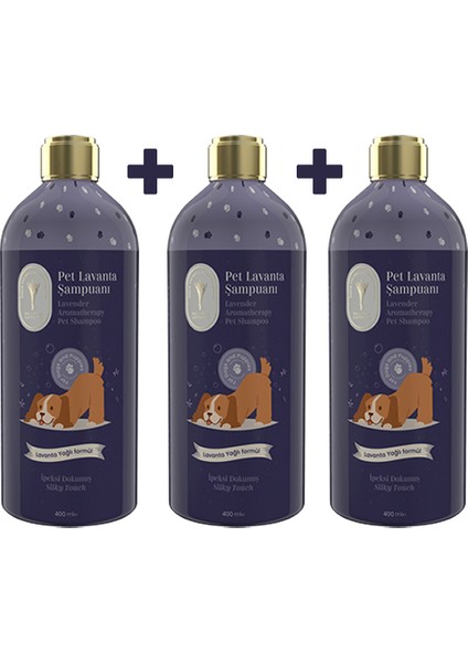 Gallipoli Lavender Lavanta Yağlı Pet Şampuanı 400 ml x 3 adet