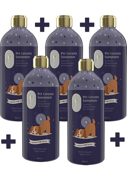 Gallipoli Lavender Lavanta Yağlı Pet Şampuanı 400 ml x 5 adet