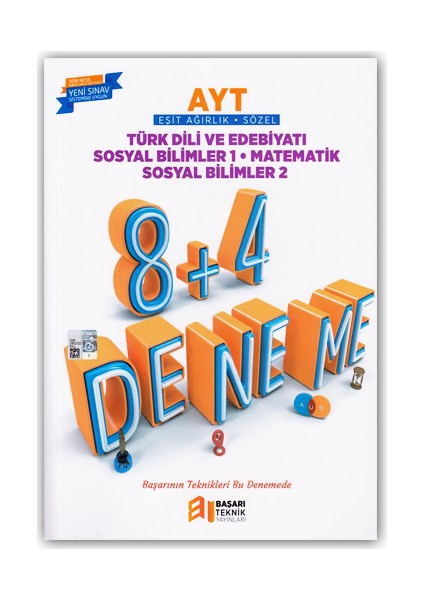 Başarı Teknik Yayınları  8+4 AYT Eşit Ağırlık & Sözel (Edeb+Sos1+Mat+Sos2) Deneme