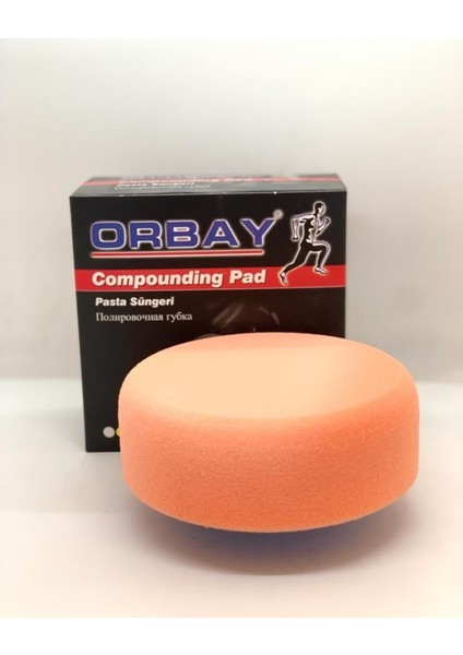 Aplikatörlü Polisaj Pasta Süngeri Turuncu 150 mm Sert