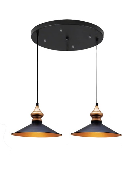 Ikili Salon Circle Siyah Avize fiyatları