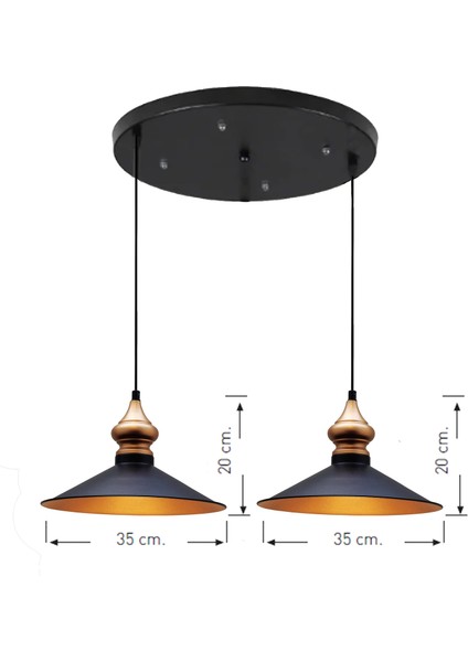 Ikili Salon Circle Siyah Avize fırsatları