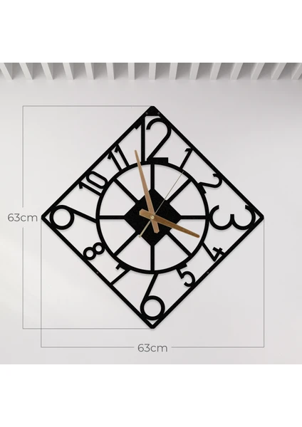 Metalium Concept Dekoratif Metal Duvar Saati Türkçe Rakamlı