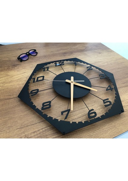 Dekoratif Türkçe Rakamlı Metal Duvar Saati ÖLÇÜ:45X39CM modelleri