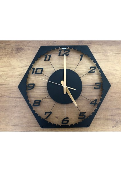 Dekoratif Türkçe Rakamlı Metal Duvar Saati ÖLÇÜ:45X39CM fırsatları