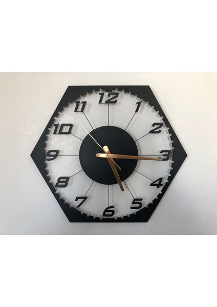 Dekoratif Türkçe Rakamlı Metal Duvar Saati ÖLÇÜ:45X39CM indirimleri