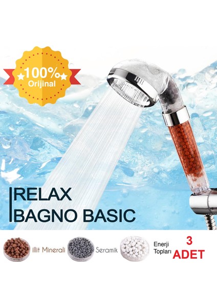 %50 Su Tasarruflu Duş Başlığı - Kokulu ve Arıtmalı Banyo Duş Başlığı - 3 Adet fiyatları
