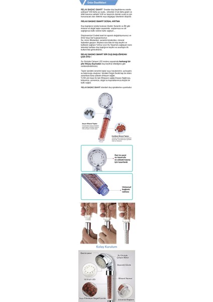 LED Işıklı %50 Su Tasarruflu Duş Başlığı - Kokulu ve Arıtmalı Duş Başlığı fırsatları