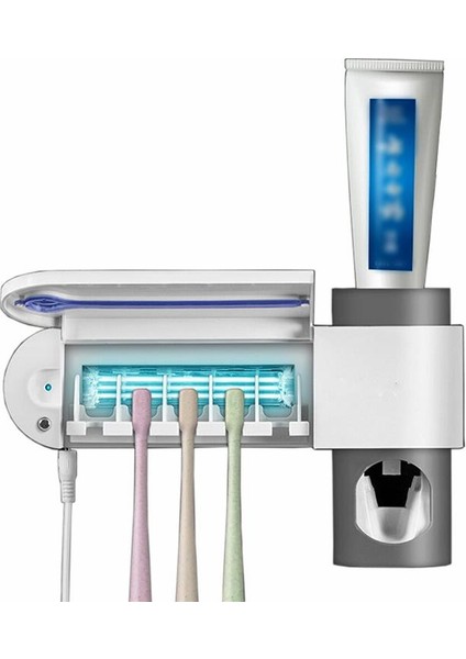 Antibakteriyel 3in1 Diş Fırçası ve Macun Tutucu Uv Sterilize