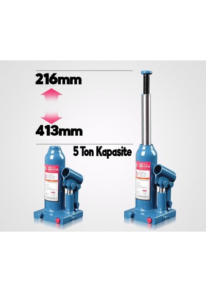 Staxx Power Pro 5 Ton Kapasiteli Araba Krikosu 5 Yıl Garantili Germany Quality 41.3 cm Max