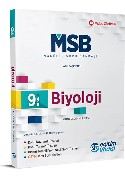 Eğitim Vadisi Yayınları 9.Sınıf Biyoloji Modüler Soru Bankası