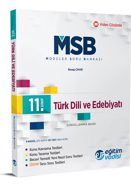 Eğitim Vadisi Yayınları 11.Sınıf Türk Dili Ve Edebiyatı Modüler Soru Bankası