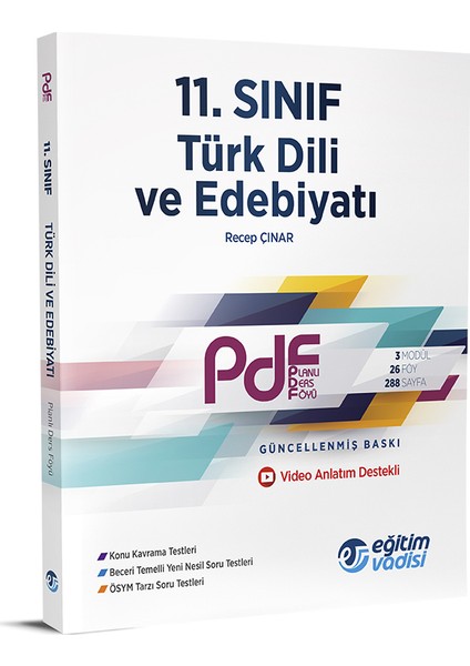 11.Sınıf PDF Türk Dili Ve Edebiyatı Video Anlatım Destekli