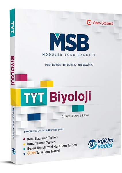 TYT Biyoloji Modüler Soru Bankası Video Çözümlü