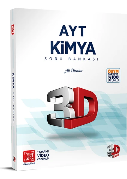 3D Yayınları AYT Kimya Soru Bankası Tamamı Video Çözümlü