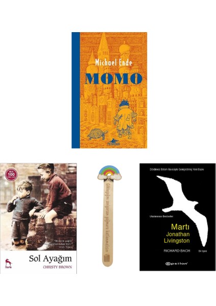 Momo - Martı - Sol Ayağım (3 Kitap Set) + Cizo Kitap Ayracı