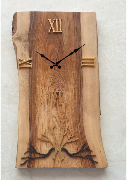 Doğal Ahşap Ceviz Duvar Saati modelleri
