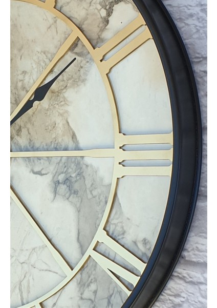 Metal Kasalı Mermer Desenli Duvar Saati indirimleri