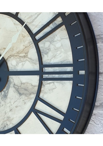 Metal Kasalı Mermer Desenli Altın Duvar Saati fırsatları